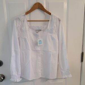 NWT Hayden LA Women's Romantic White Blouse